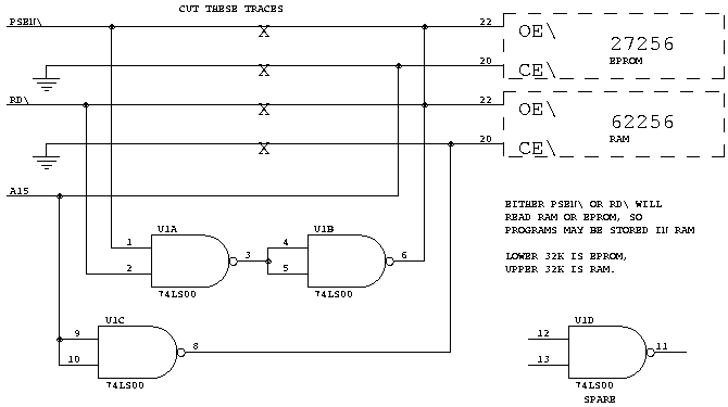 Schematic of 8051 mod